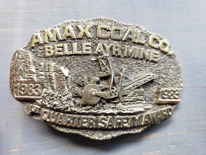 AMAX Coal Belle Ayr Mine 1st quarter safety belt buckle