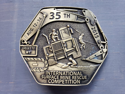 2015 Mine Rescue belt buckle