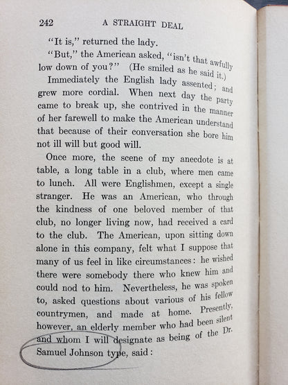 (1920) Owen Wister, A Straight Deal or The Ancient Grudge