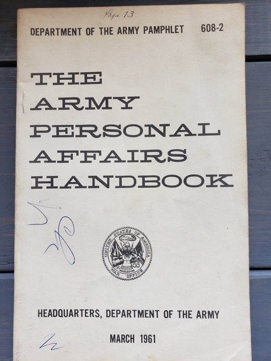 The ARMY Personal Affairs Handbook (1961)