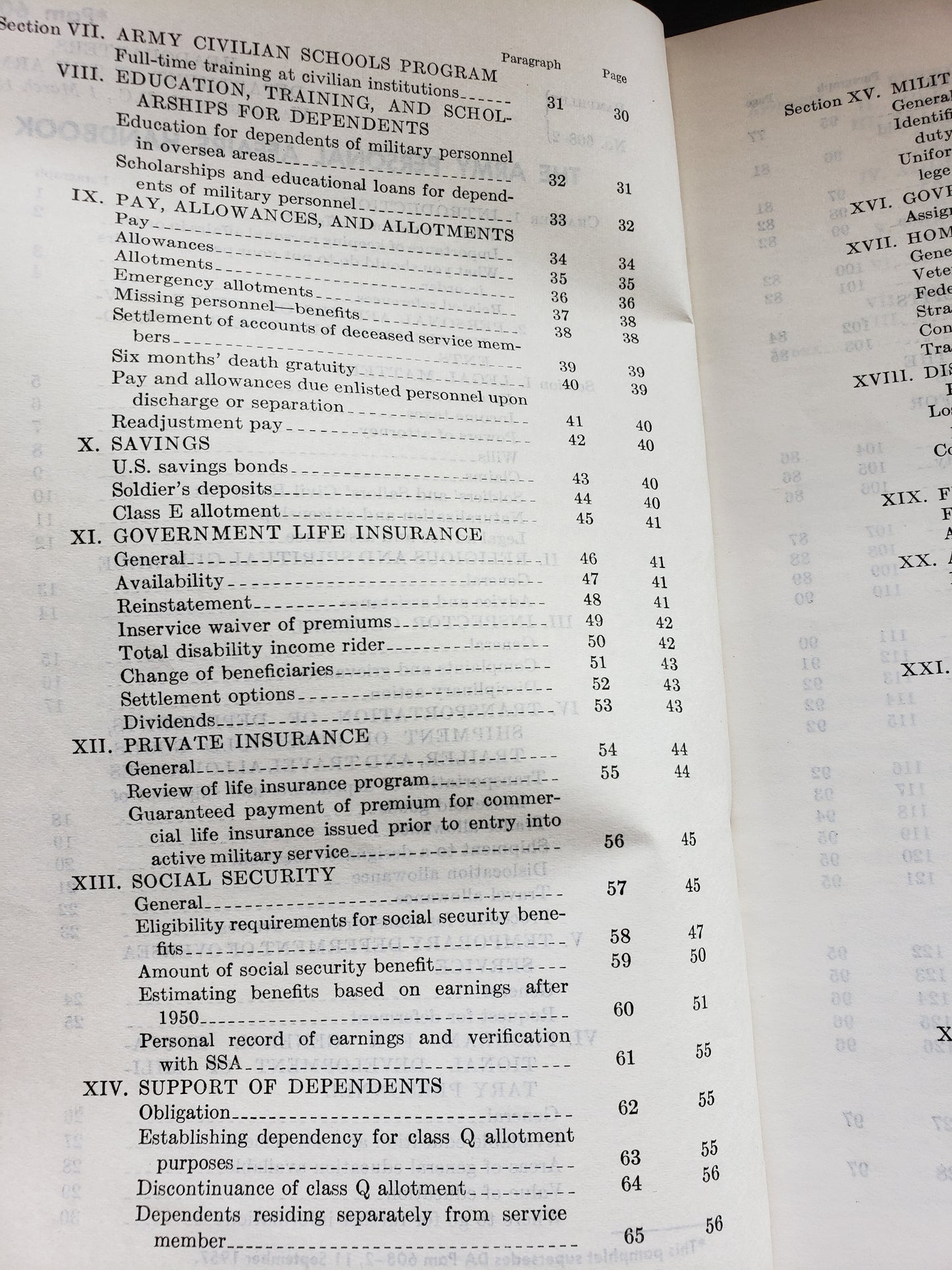 The ARMY Personal Affairs Handbook (1961)