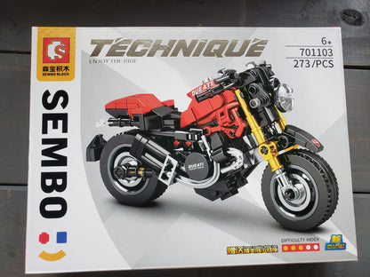 Red Motorcycle building blocks