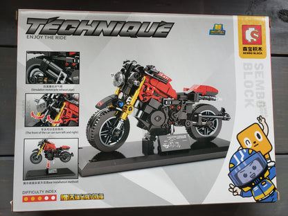 Red Motorcycle building blocks