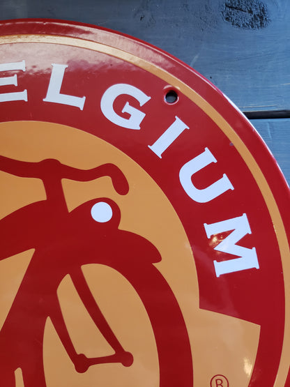 New Belgium Brewing round porcelain sign