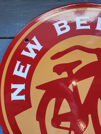 New Belgium Brewing round porcelain sign