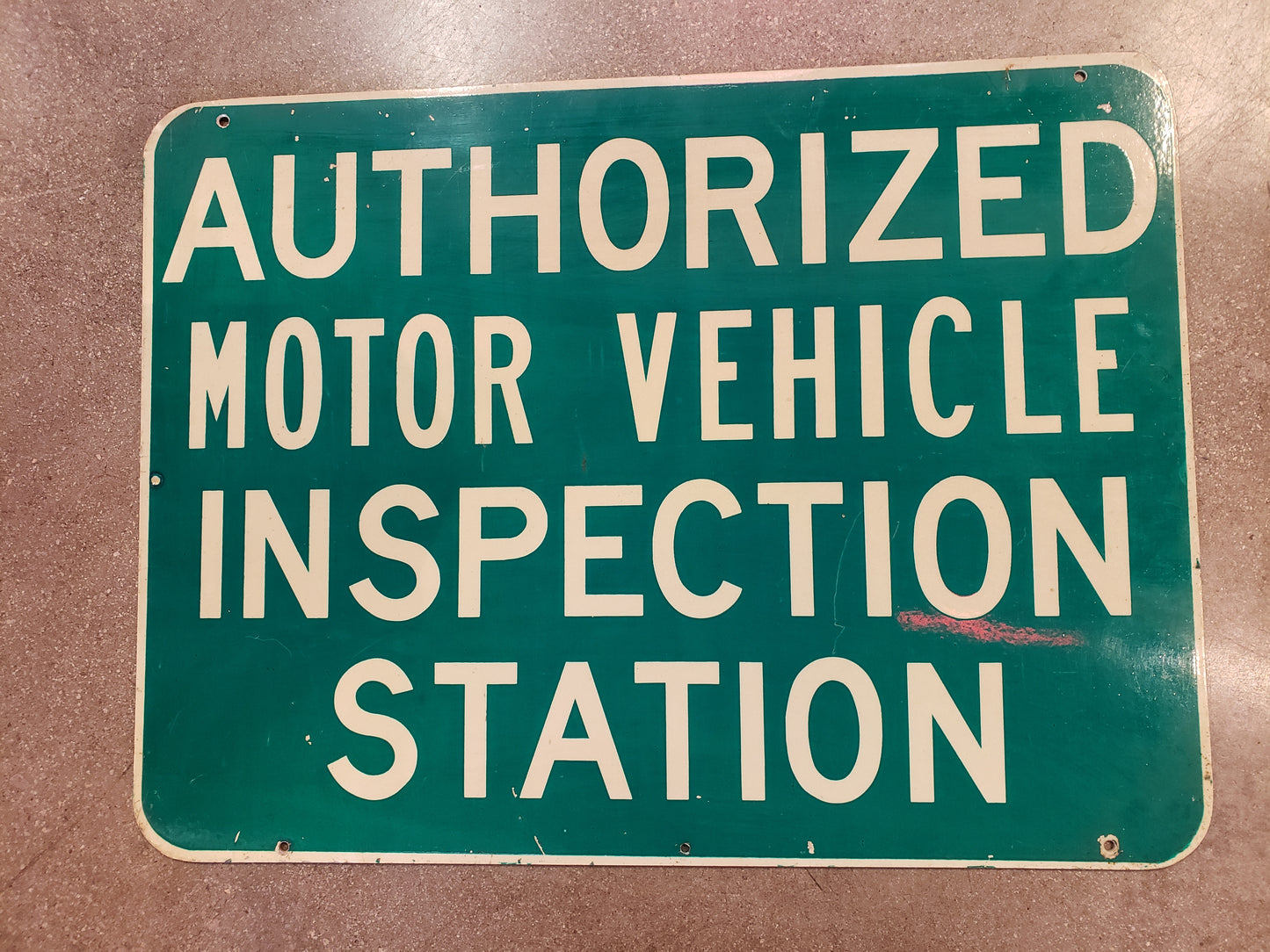 Authorized Motor Vehicle Inspection Station double sided sign