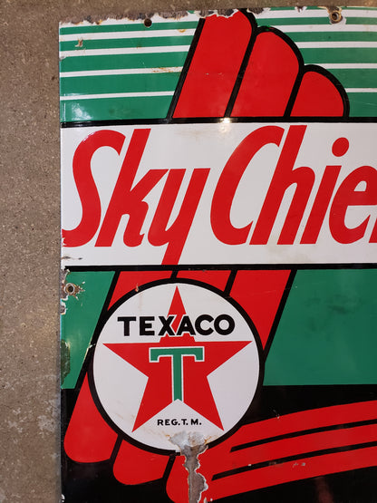 1947 Original Sky Chief gas pump plate