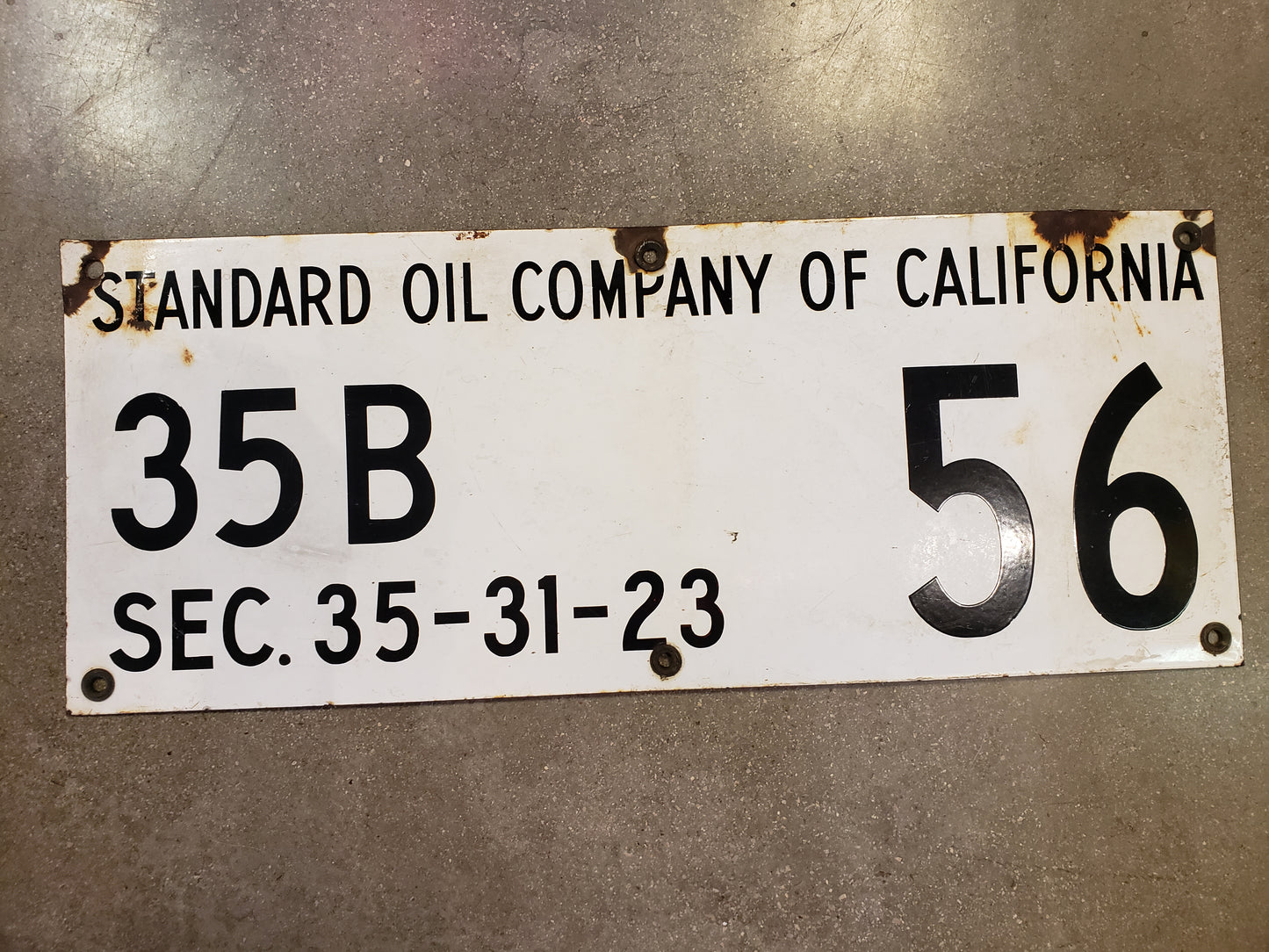 Standard OiI Company of California oil lease sign