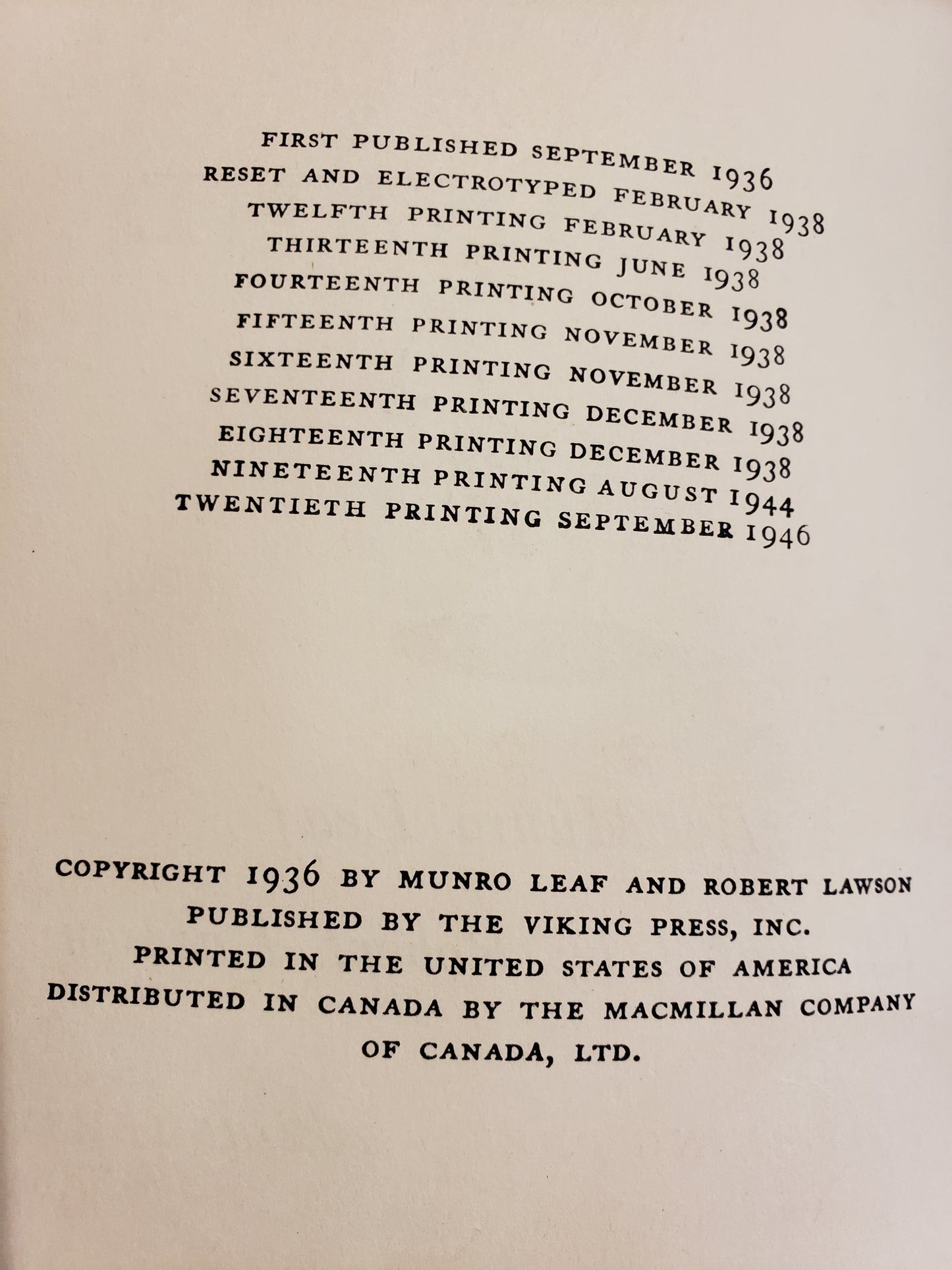 Ferdinand by Munro Leaf (1946)