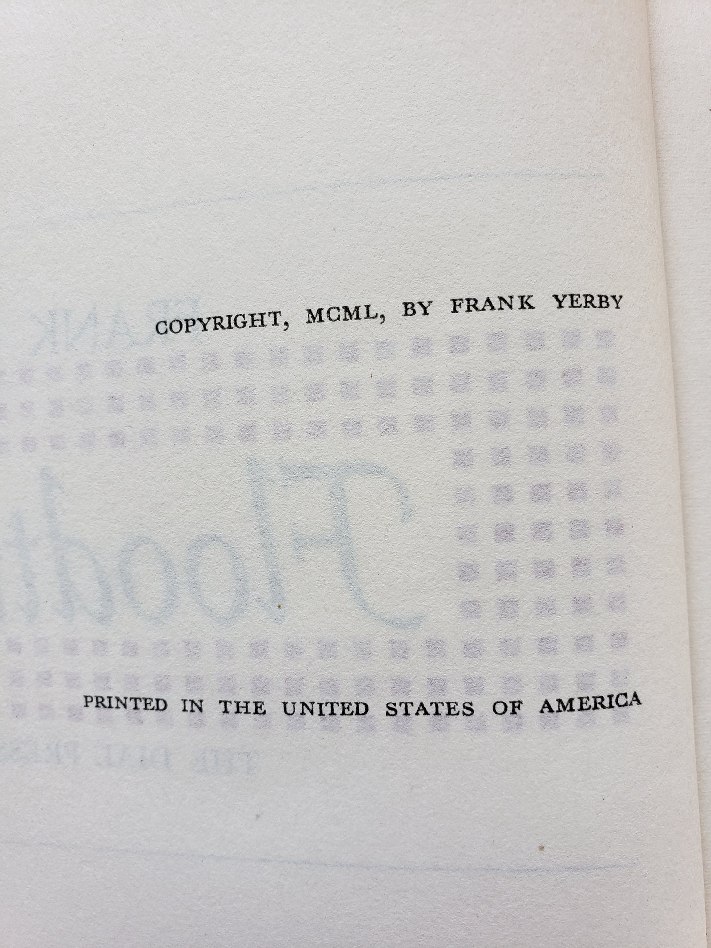 Floodtide by Frank Yerby (1950)