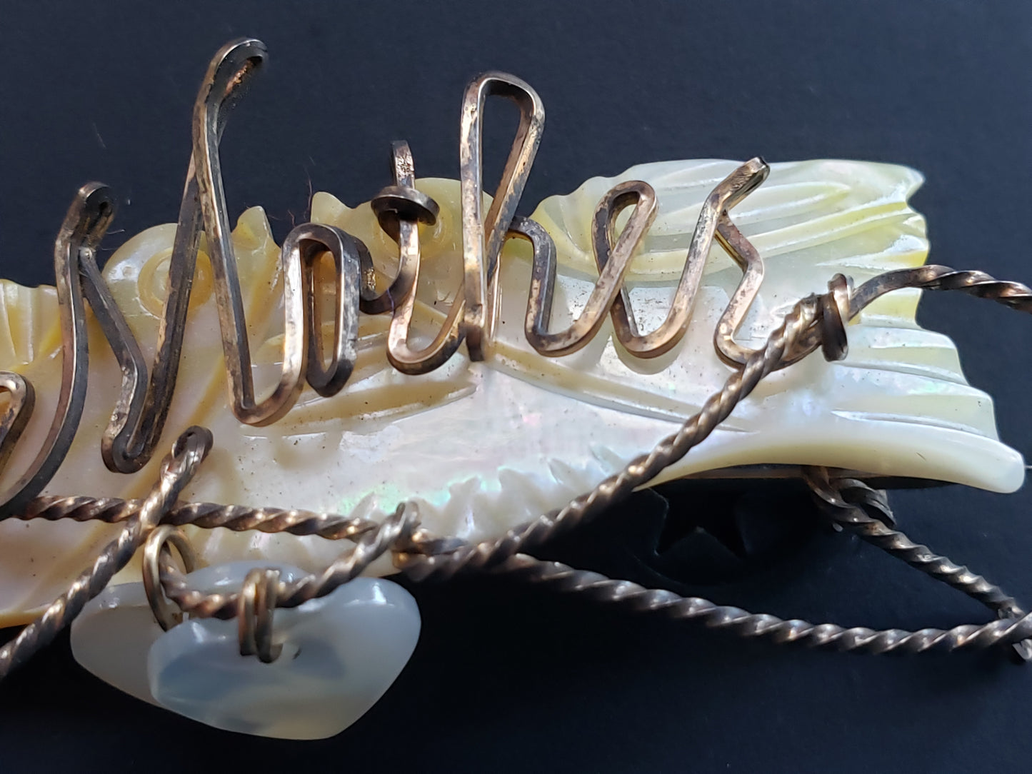 Mother of Pearl MOTHER pin vintage