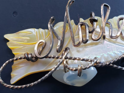 Mother of Pearl MOTHER pin vintage