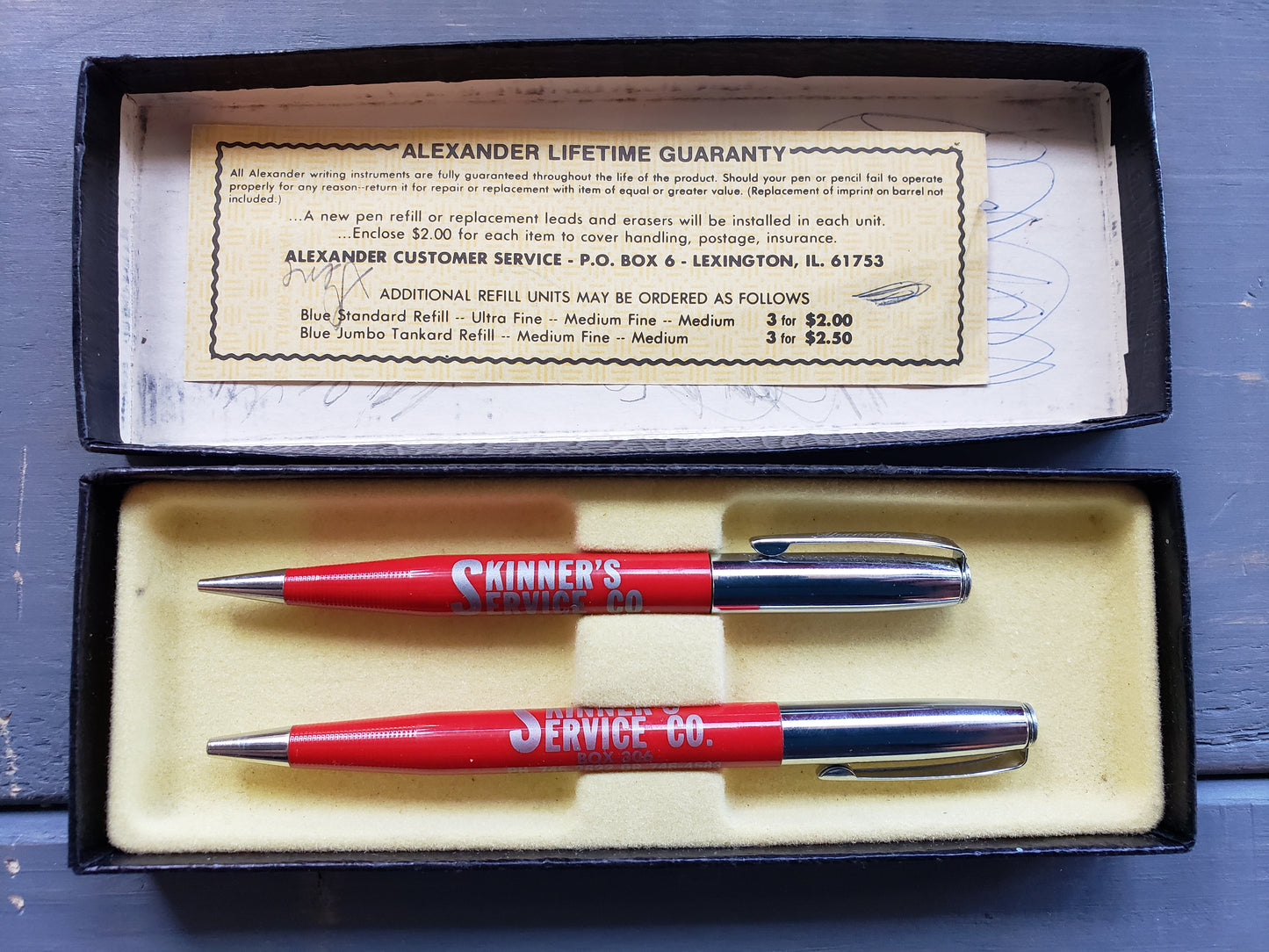 Skinner Service Co. of Newcastle WY pen & Pencil set