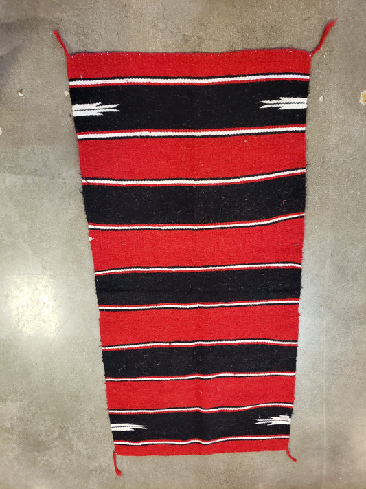 Mauricio's Vintage Woven Horse Blanket Red Black White