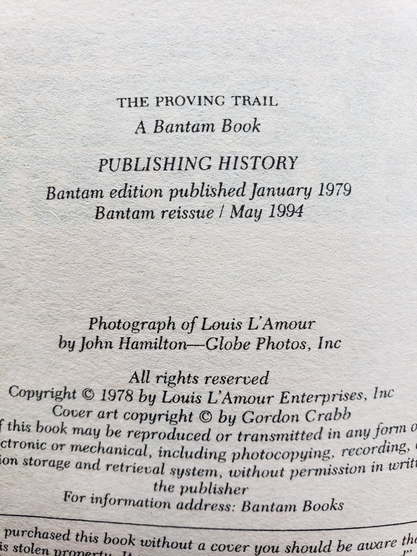 Louis L'Amour The Proving Trail