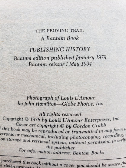 Louis L'Amour The Proving Trail