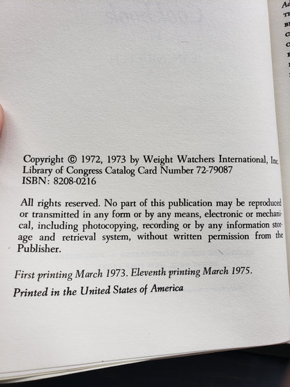 Weight Watchers Program Cookbook (1975)