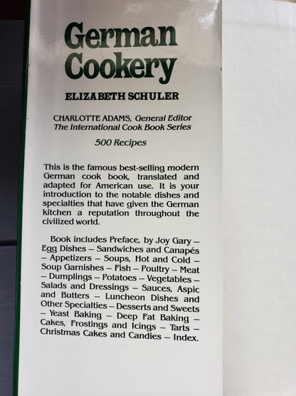 German Cookery Cook book
