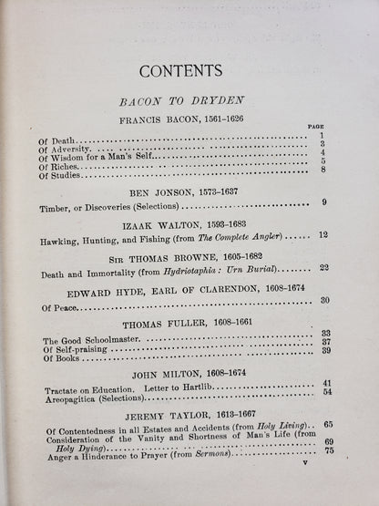 Standard English Prose (1903) Bacon to Stevenson