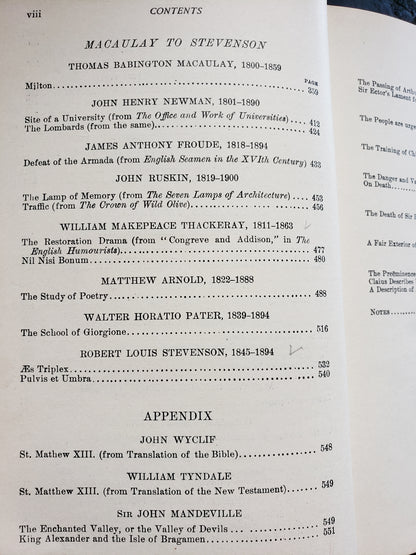 Standard English Prose (1903) Bacon to Stevenson