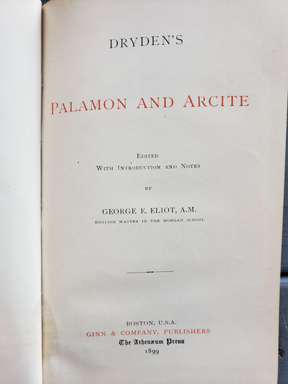 Dryden's Palamon and Arcite (1899)