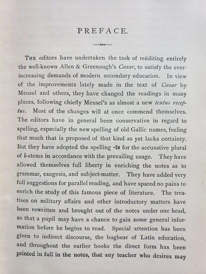 Caesar's Gallic War 1898 (Allen and Greenough's Edition)