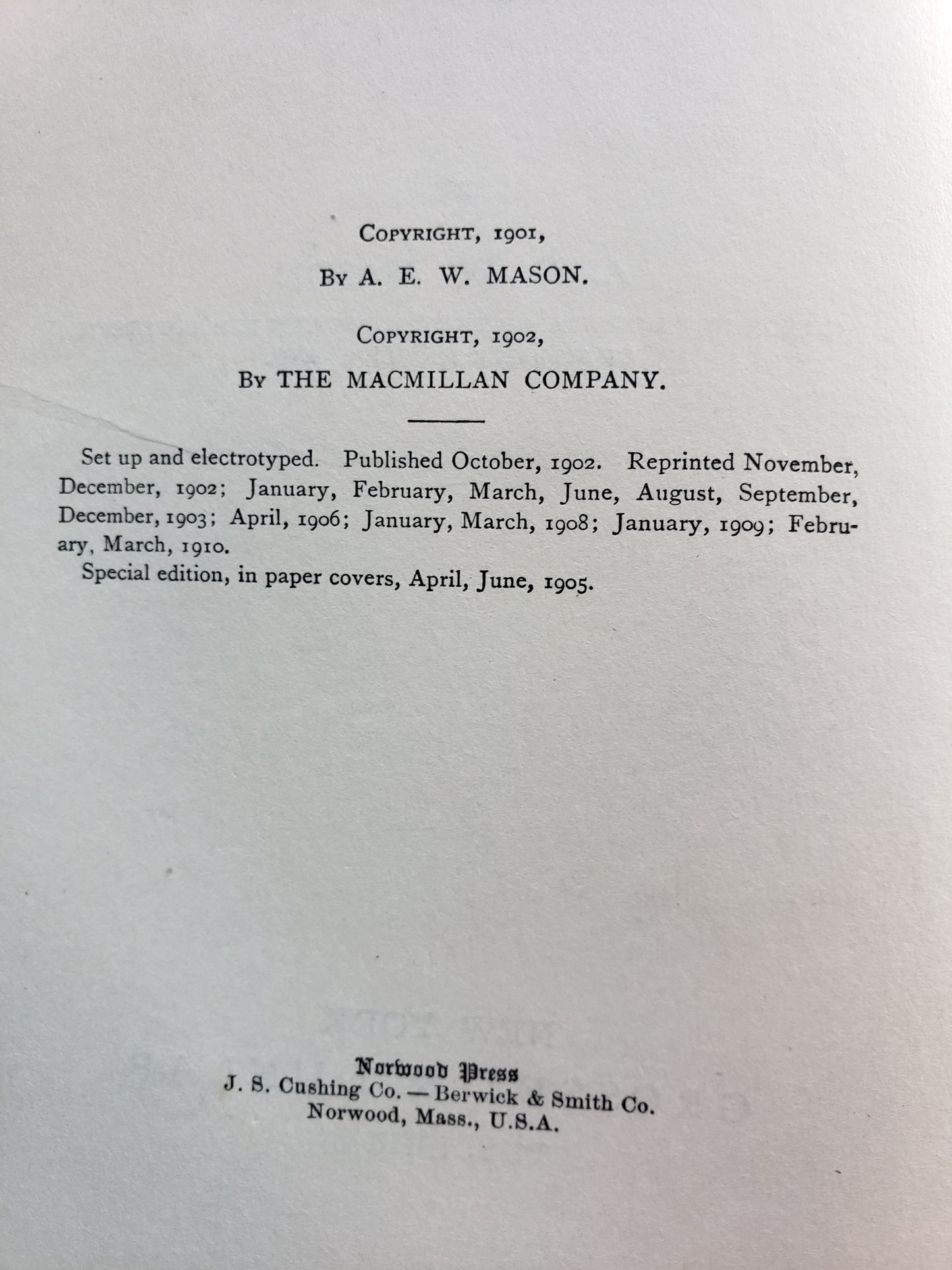 The Four Feathers (1910) by A.E.W. Mason