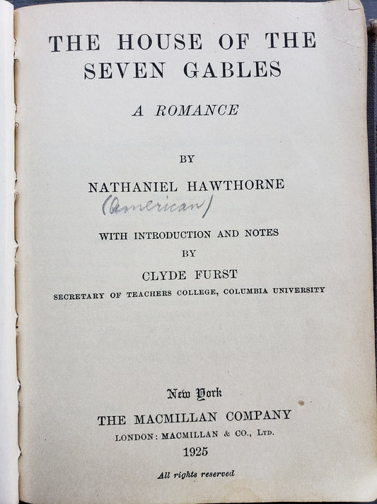 The House of Seven Gables (1925)