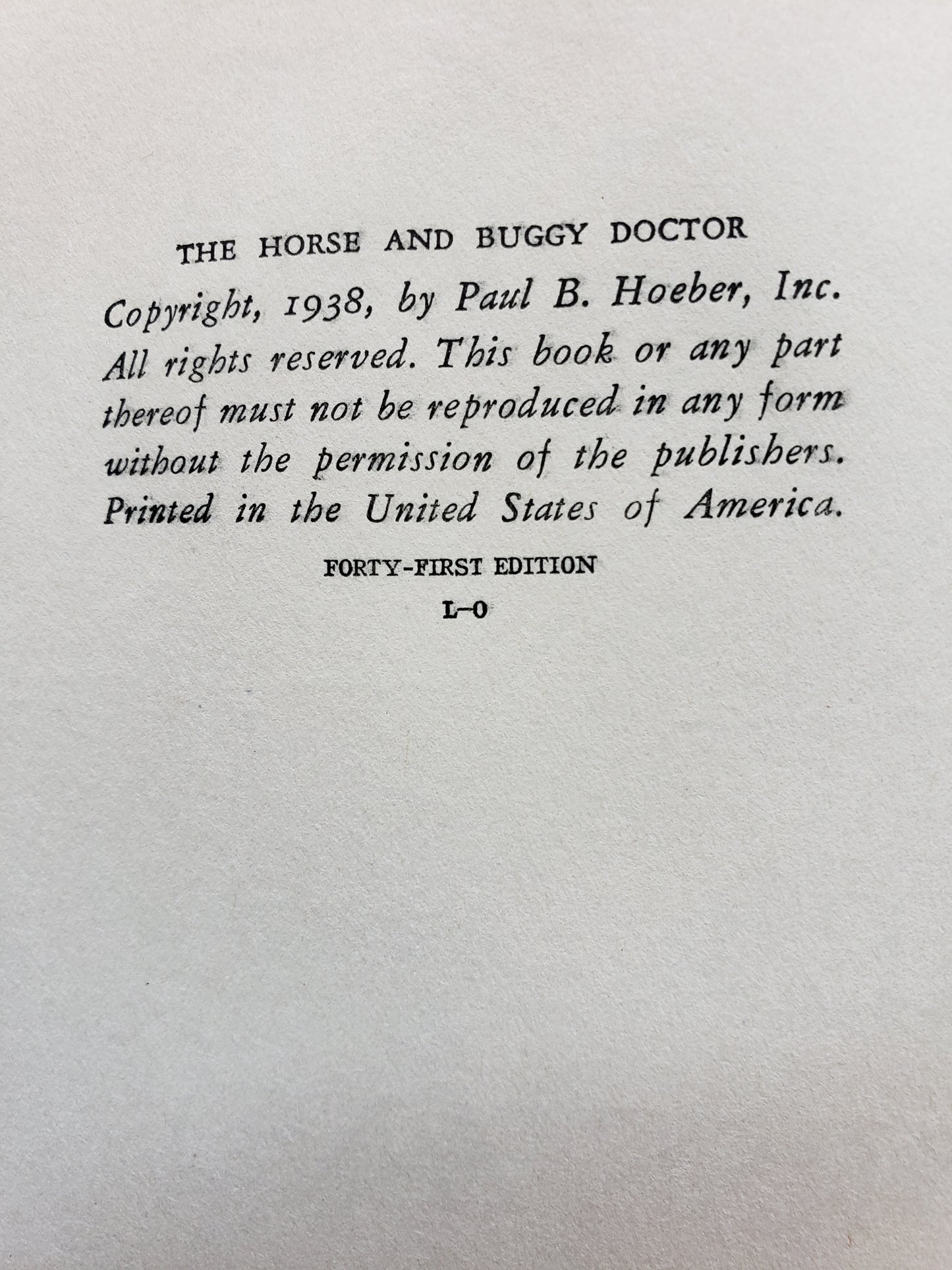 The Horse and Buggy Doctor (1938) by Arthur E. Hertzler MD