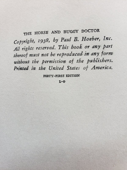 The Horse and Buggy Doctor (1938) by Arthur E. Hertzler MD