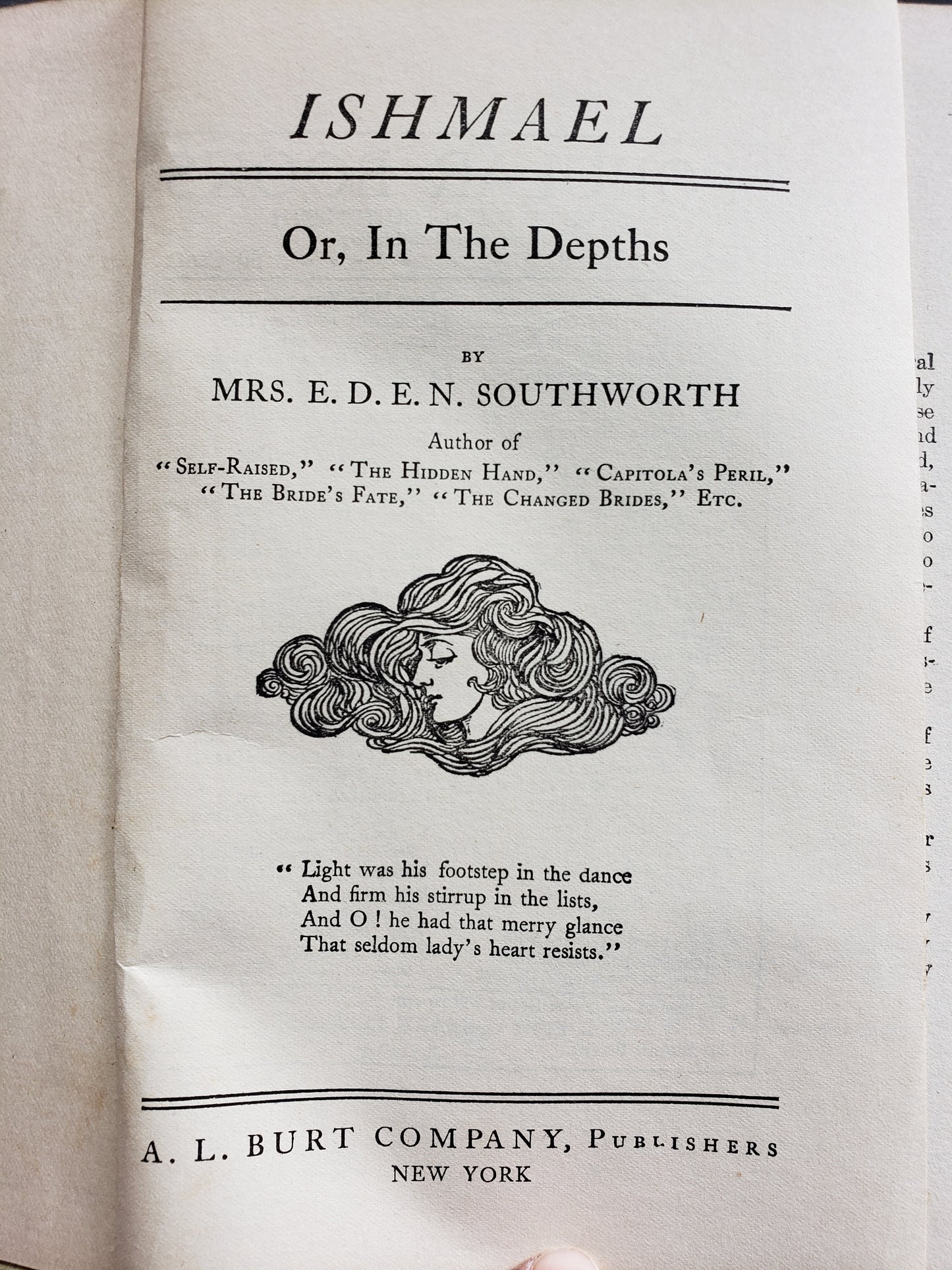 Ishmael by Mrs. Emma Southworth (early 1900s)