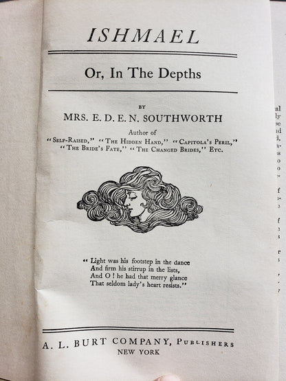 Ishmael by Mrs. Emma Southworth (early 1900s)