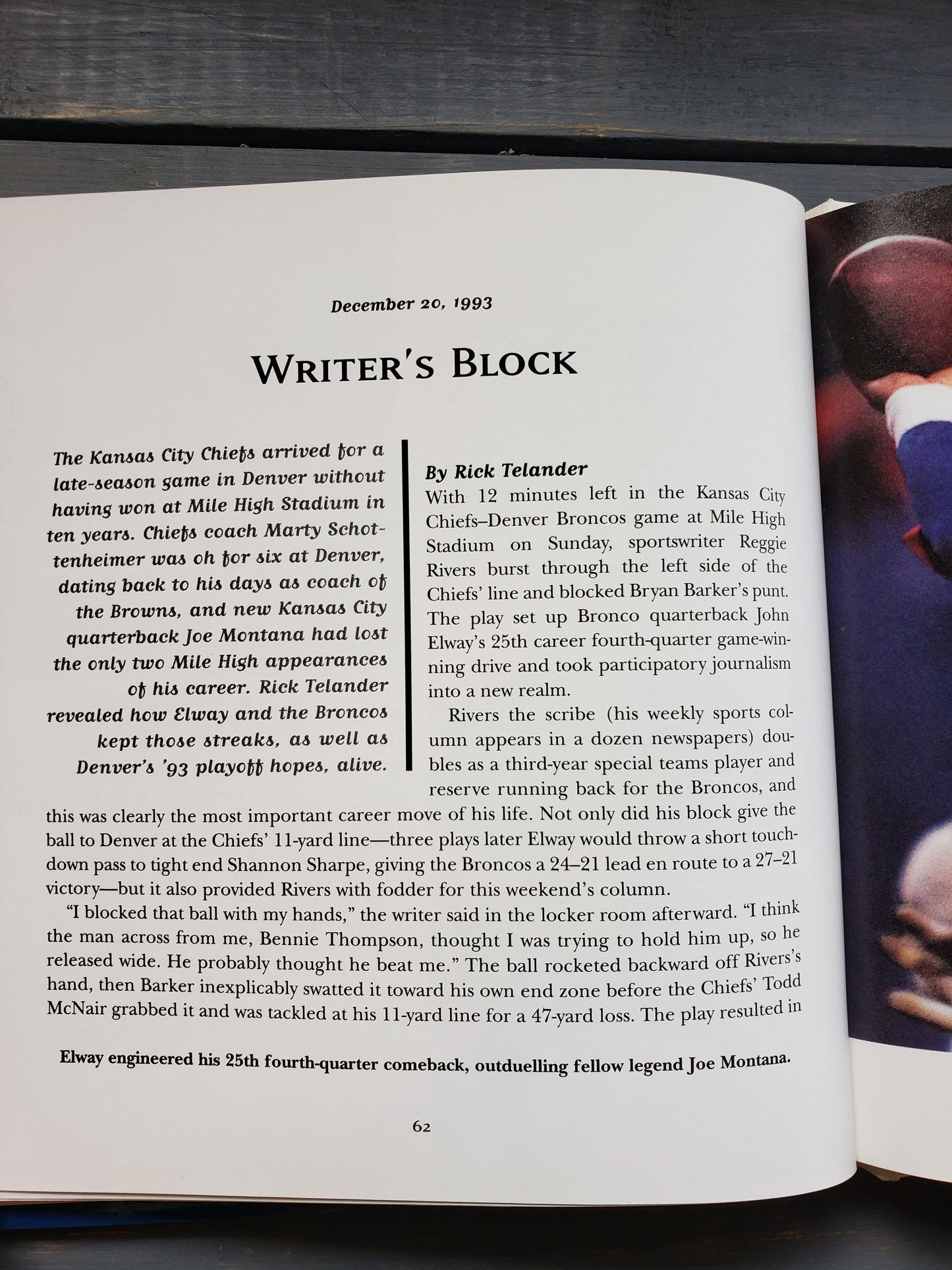 John Elway, The Drive of a Champion (1998)
