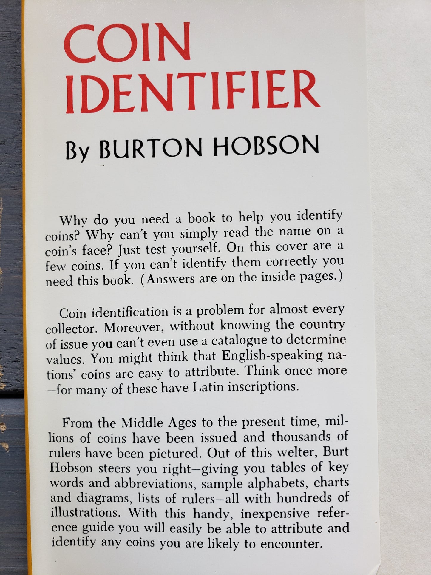 Coin Identifier by Burton Hobson (1966)