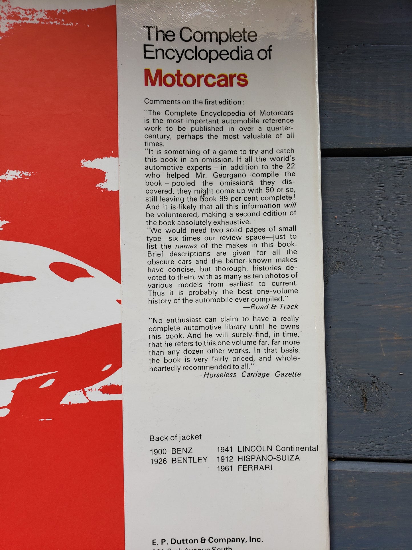 The Complete Encyclopedia of Motorcars 1885 to Present