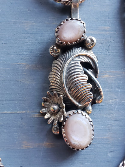 .925 Sterling Mother of Pearl necklace