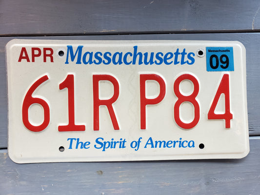 2009 Massachusetts expired license plate 61RP84