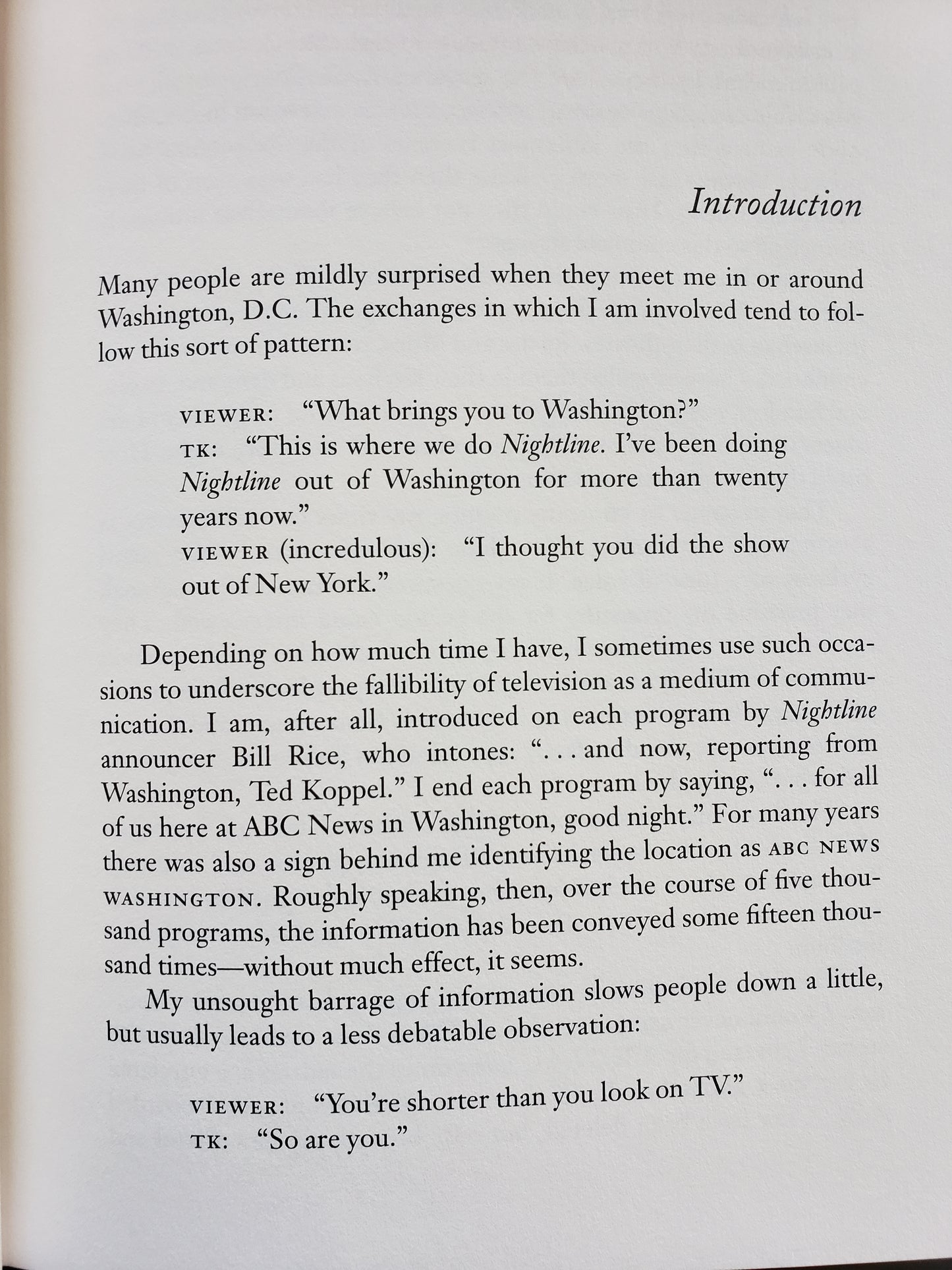 Ted Koppel Private Thoughts made Public OFF CAMERA