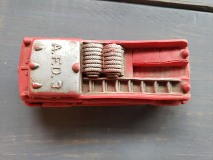 AUBURN A.F.D. 3 rubber firetruck toy