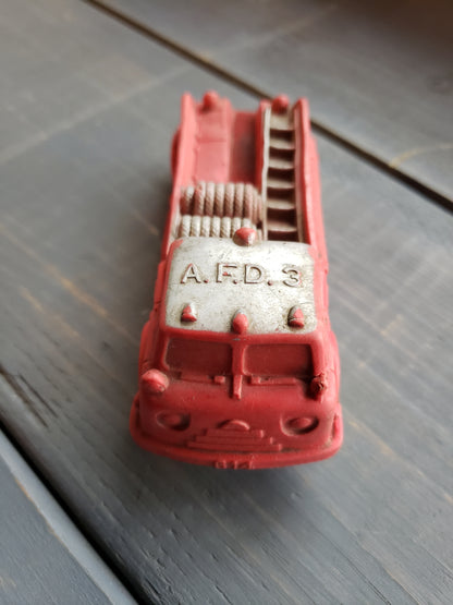 AUBURN A.F.D. 3 rubber firetruck toy