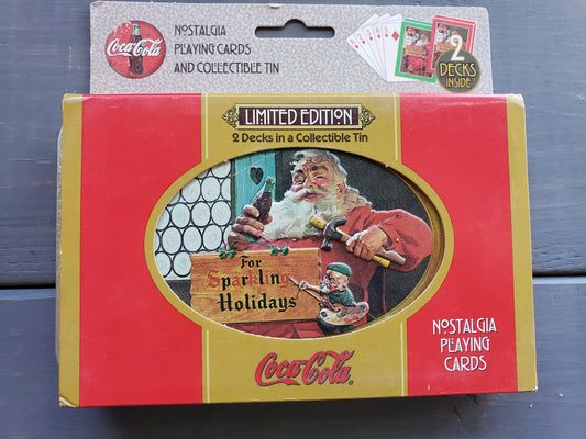 Coca-Cola Nostalgia Playing Cards set in Collectible Tin