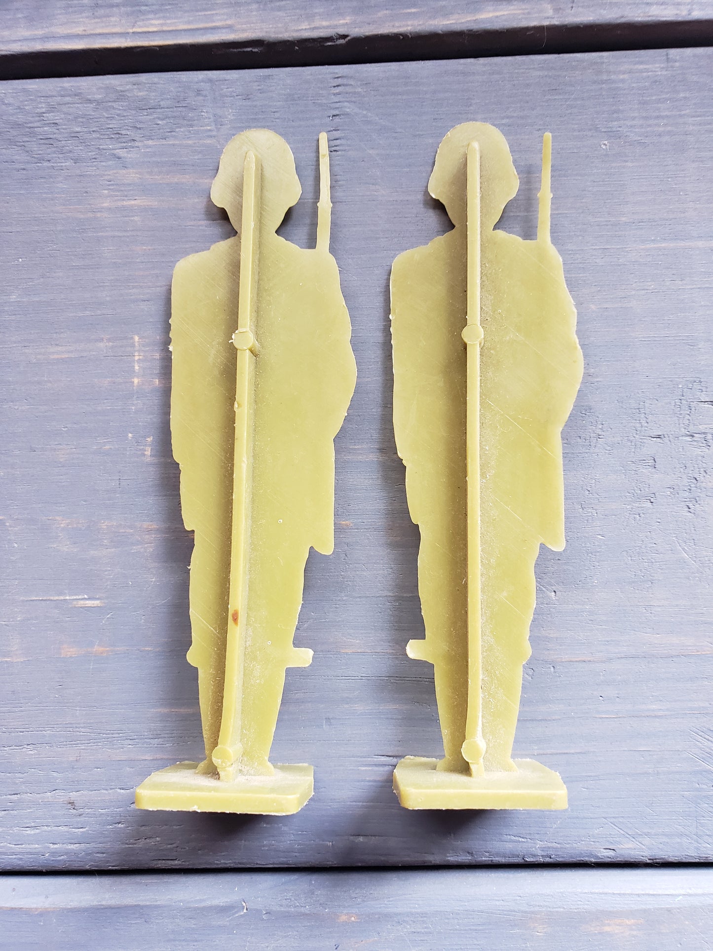 Pair of Tan Standing Toy WWII Soldiers