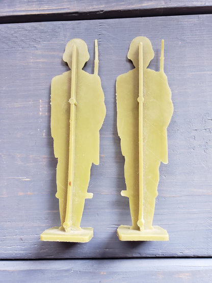 Pair of Tan Standing Toy WWII Soldiers