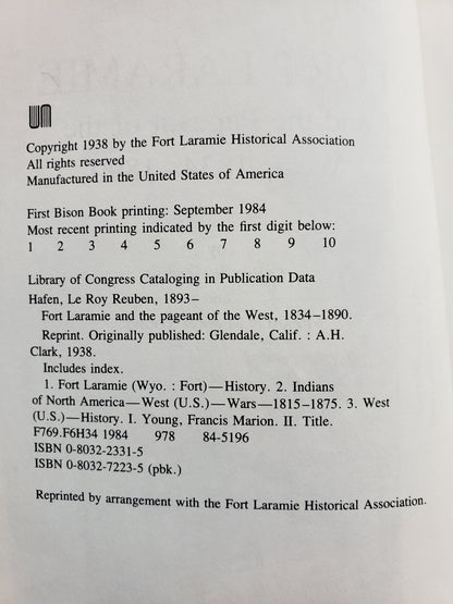 Fort Laramie and the Pageant of the West 1834-1890