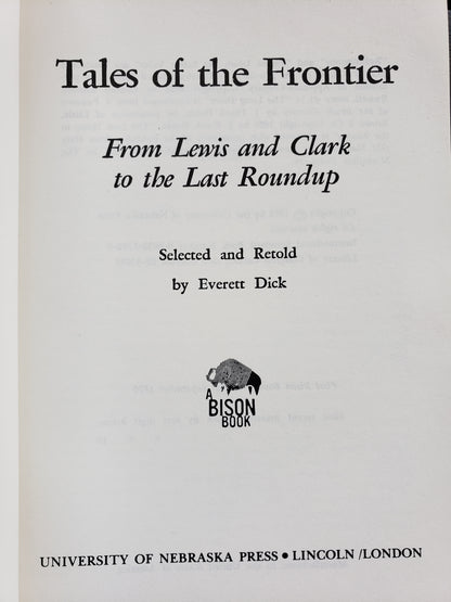 Tales of the Frontier selected and retold by Everett Dick