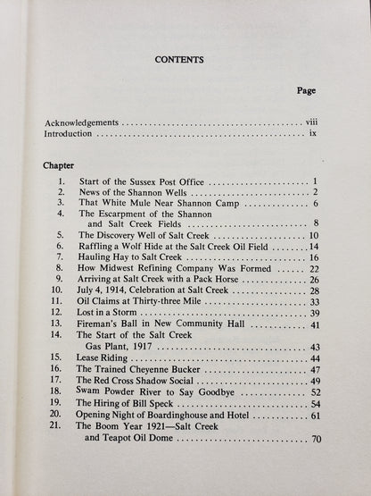 Life in the Shannon and Salt Creek Oil Fields by J. T. Wall
