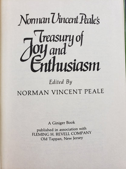 Treasury of Joy and Enthusiasm by Norman Vincent Peale's