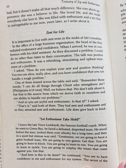 Treasury of Joy and Enthusiasm by Norman Vincent Peale's