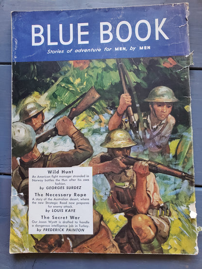 (April thru August 1942) Blue Book Stories of adventure for MEN by MEN