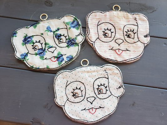Cute Puppy Potholder Set